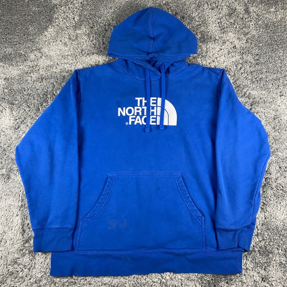 The North Face‎ Hoodie Mens XL Blue Pullover Logo Graphic Sweatshirt Gorpcore